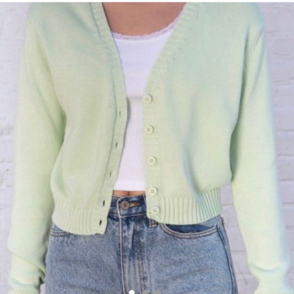 Brandy Melville Billie Light Green Cardigan